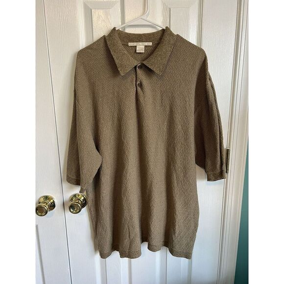 Perry Ellis‎ Mens XL Cotton Short Sleeve Polo Shirt - Picture 1 of 3